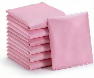 BOTC Brillendoekje - 10 stuks Microvezel Reinigingsdoekjes - Lensreinigingsdoekje - Brillenreinigingsdoekjes - 15x18 cm - Roze