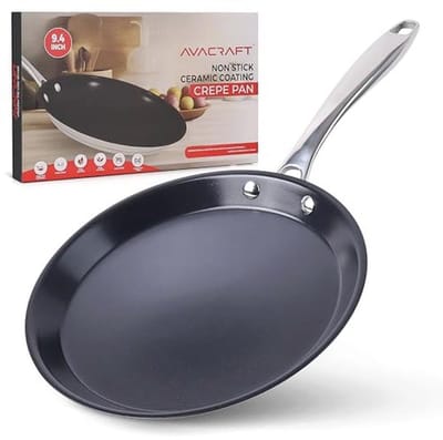 Anti-aanbak keramische crêpe pan 25,4 cm – Gezondheid en gemak voor elke keuken