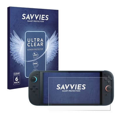 Savvies - Screenprotector voor Nintendo Switch 2 - Folie Beschermfolie transparant 6 Stuks