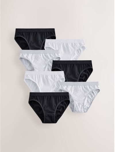 Next - Meisjes - Verpakking van 7 bikinibroekjes - Zwart