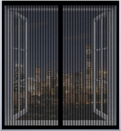 Raamscherm met Magneet - Horraam Vliegenraam - Insecten Buiten Houden - Zonder Boren te Plaatsen - 120 x 60 cm