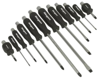 Hamer Thru Schroevendraaier Set - 12 Stuks van Chroom Vanadium Staal