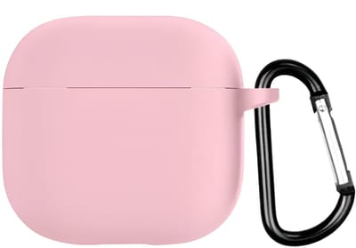 Studio Air® Airpods 4 Hoesje - Met Haak - Soepele Siliconen Case - Roze