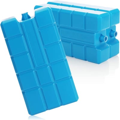 Koelbatterij XXL - Koeling elementen - Boodschappen Koelen - Voedselveilig plastic - 3 stuks - Blauw