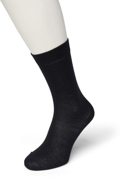 Bonnie Doon Wol/Katoen Sok Donker Blauw Dames maat 35/38 - Buitenkant 70% Fijne Wol - Binnenkant Katoen - Niet irriterend - Heerlijk warm - Gladde Naden - Zeer Comfortabel - Wollen sokken - Donkerblauw - Navy - Dark Blue - BD631402.102