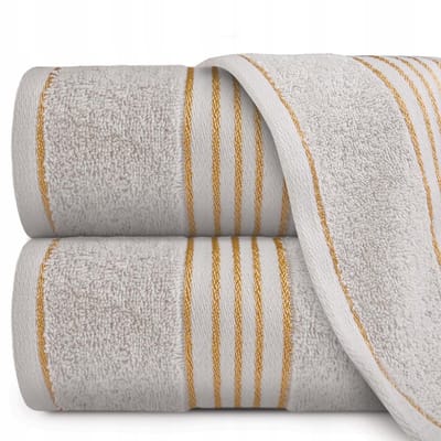 Tiwano Katoenen Handdoek 30x50 Grijs Goud 500 g/m²