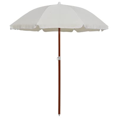 vidaXL - Parasol - met - stalen - paal - 180 - cm - zandkleurig