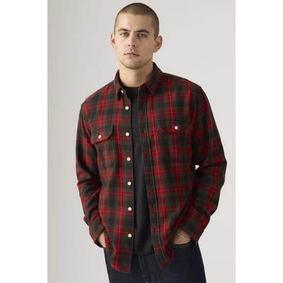 Levi's Jackson Worker Calvin Plaid Rhythmic Red Taglia: S | Camicie Casual Outlet | Uomo | Rosso