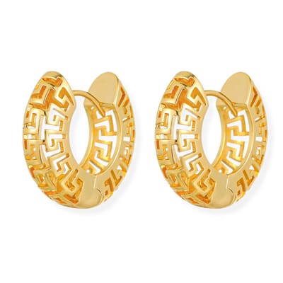 Marama - oorbellen Baroque Gold - oorringen - opengewerkte structuur - goud - messing met gouden plating - dames -cadeau