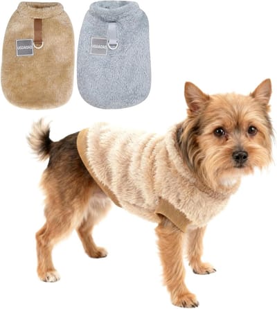 Fleece D Ring Huisdier Sweater voor Kleine Honden en Katten - Warme Kleding voor Puppies en Yorkshire Terriers