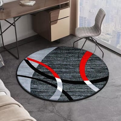Europees Geometrisch Rond Tapijt Woonkamer Decoratie Huis Bank Stoel Zij Voetmat Slaapkamer Bedzijde Kleden Waskamer Vloermat 100x100cm