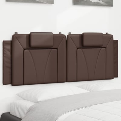 vidaXL - Hoofdbordkussen - "Viana" - 140 - cm - kunstleer - bruin