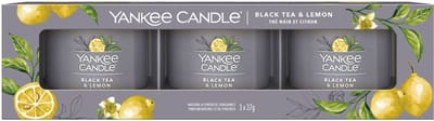 Yankee Candle Filled Votive 3-pack - Black Tea & Lemon - 30 branduren - 3 stuks