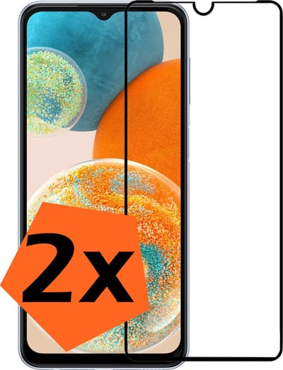 Screenprotector - 2 Stuks - Geschikt voor Samsung Galaxy A23 - Full Cover - Gehard Glas - Beschermglas - Tempered Glass - Screen Protector