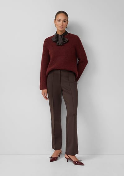 s.Oliver BLACK LABEL - Dames broek - Maat 44 - Vrouwen - Bruin - onbekend materiaal