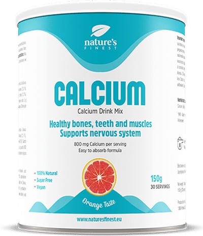 Nature's Finest Calcium Drank Mix 150 g - Volledig natuurlijke hoge absorptie Calciumcitraat poeder - Geschikt voor Veganisten en Vegetariërs - Sterke Botten en Tanden - Goede werking spieren, zenuwsysteem en Metabolisme
