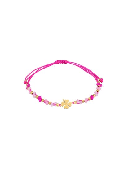 Bijoutheek Armband (Sieraad) Lucky Charm Fuchsia
