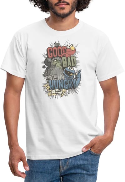 Sesamstraat The Good The Bad And The Hungry T-Shirt Heren