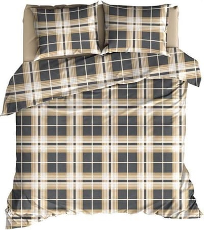 Satin d'Or Banff - Dekbedovertrek - Tweepersoons - 200x200/220 cm + 2 kussenslopen 60x70 cm - Caramel