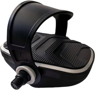 SnelShoppen - YBEKI Fiets Pedalen met Straps voor Fietsen, Spinning en Indoor Training - Duurzaam PP Plastic, Aanpasbare PVC Straps tot 32cm, 9/16" Sp