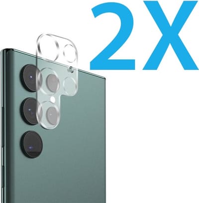 Camera lens Protector 2x Geschikt voor: Samsung Galaxy S24 Ultra - screen protector - glas - bescherm je camera - beschermglas - Transparant
