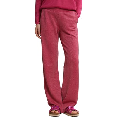 River Woods Fuchsia Fantasy Lurex Pants Size: L | Wide-Leg & Flared Pants Outlet | Dames | Roze