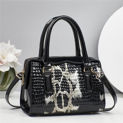 Nieuwe Steenpatroon Splicing High-value Handtas Geprinte High-end Schoudertas Veelzijdige Eenvoudige Crossbody Tas . gray