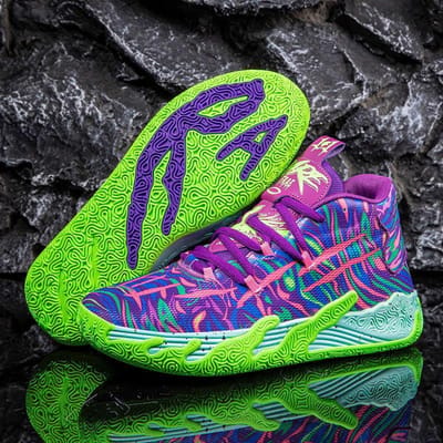 Nieuwe Lente Driebal Drie-generatie Basketbalschoenen Hoge schoenen Nieuwe Stijl van Praktische Slijtvaste Sportschoenen voor Studenten en Jeugd 36 green