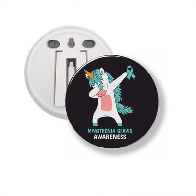 Button Met Clip 58 MM - Myasthenia Gravis Awareness