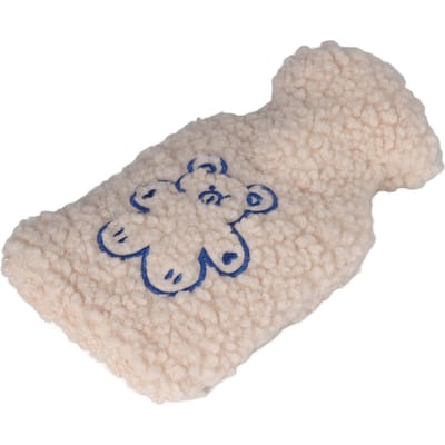 Pluche Warmwaterkruik 500ml Anti-verbrandings PVC Voering Warmwaterzak met Pluche Hoes voor Thuis Reizen gray