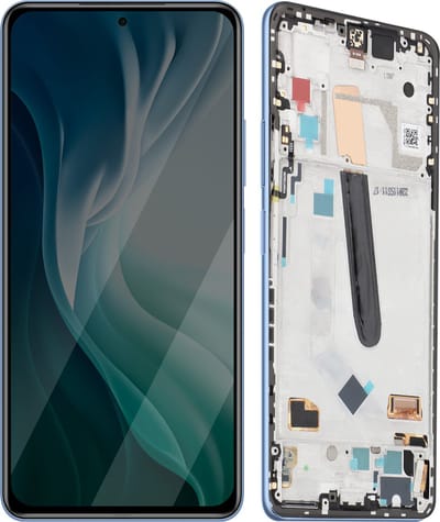 Xiaomi, Scherm + Kader Geschikt voor Xiaomi Mi 11i 5G Volledig scherm Blok Originele Celeste, Zilver