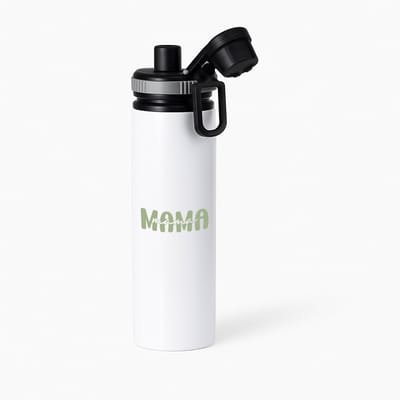 Hacebo® - mama waterfles met draaidop grijs - Mama - moeder - Moederdag - cadeau - verjaardag - geschenk - water fles - 850ML