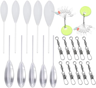 ZEYNOMAX- Casting Bobber 38 Stuks - Rubber Visdobbers - Inline Float - Terminal Tackle - 6g/8g/10g/15g/20g - Niet Schadelijk voor Vislijn - Visdobber