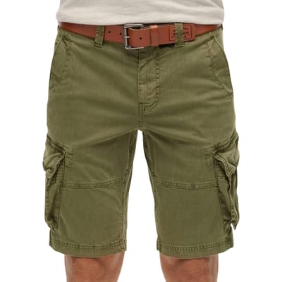 Superdry Core Cargo Short Relaxed Pasvorm Groen Grootte: 30