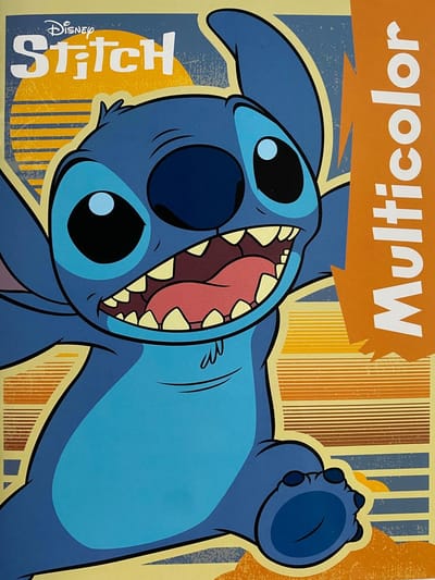 Multicolor Kleurboek Stitch Kleurboek - Lilo en Stitch en hun Vrienden - 32 Pagina's - 17 Kleurplaten en 17 Voorbeelden - Voor Kinderen - Knutselen - Creatief - Uitermate Geschikt voor Kleurpotloden en Wasco