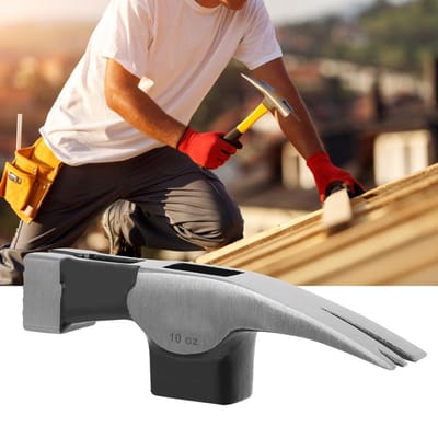 Tête de marteau de charpentier à griffe double fourche à angle droit 10 oz pour outil de travail du bois à domicile gray