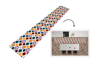 Keukenloper 300x50 cm - Keukenmat vinyl Retro - Lijn - Patroon - Keukenmatten loper - Keuken vloerkleed tapijt