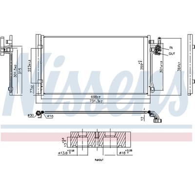 Condensator, airconditioning NISSENS 941286