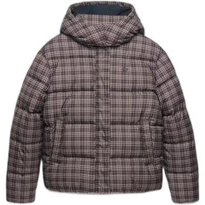 Gepofte jas met ruitprint voor dames Superdry Premium