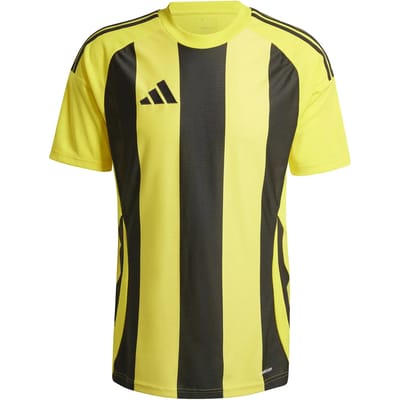 adidas T-shirt Heren Striped 24 Jersey Geel-Zwart - Maat S