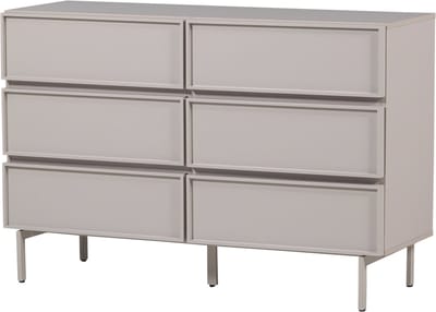 WOOOD Tours Ladekast 6 Lades - Melamine/ MDF - Zand - 80x120x42
