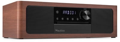Premium DAB radio - Audizio Lunata - Bluetooth radio met CD speler - High-end speakers - Hout/zwart