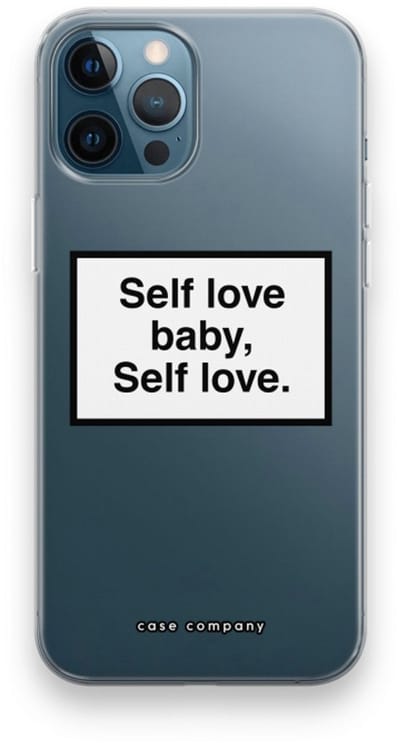 Case Company® - Hoesje geschikt voor iPhone 12 Pro hoesje - Self love - Soft Cover Telefoonhoesje - Bescherming aan alle Kanten en Schermrand