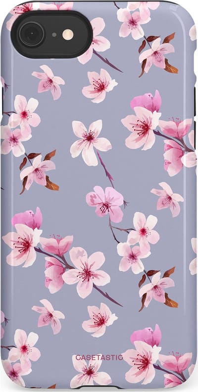 Casetastic Hoesje Geschikt voor Apple iPhone 7/8/SE - Stijlvolle Beschermende Duo-layer Case - Bloemsem Bries