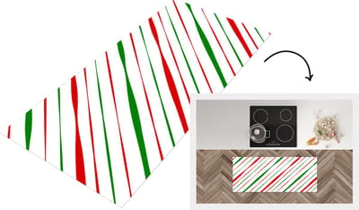 Keukenloper - Loper keuken - Patronen - Kerst - Strepen - 120x50 cm - Keukenloper vinyl
