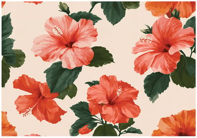 WALLARENA - Behang 150x105 cm - Fotobehang - Vliesbehang - abstracte bloemen - voor slaapkamer en woonkamer - halfmatte afwerking