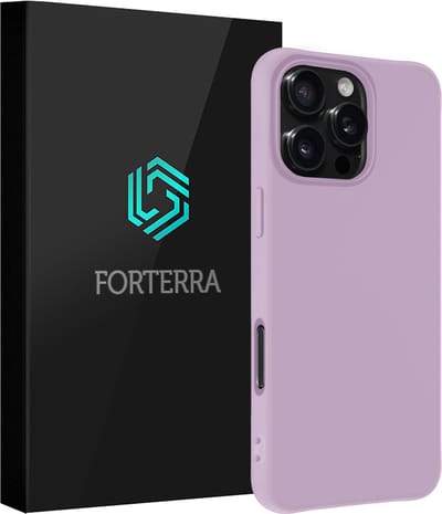 Hoesje Geschikt voor Apple iPhone 16 Pro - Sterk & Shockproof - Siliconen Case - Hoes Cover - Lila