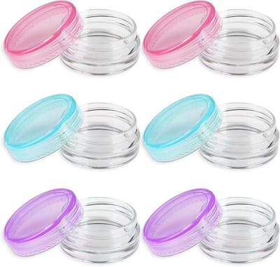 Set van 6 Transparante 5ml Cosmetische Potjes voor Reizen - Ideaal voor Crèmes, Make-up en Sieraden