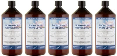 Bodylotion White Lotus 1 Liter - set van 5 stuks - Voordeelverpakking