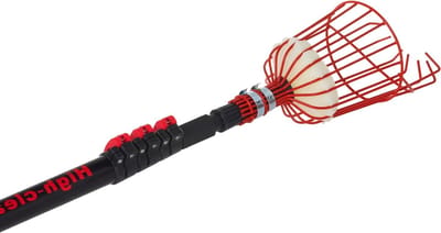 Telescoopsteel - Fruitplukker steel - Fruit plukken - Minder segmenten doorbuiging - 5.4 meter - Zwart Rood